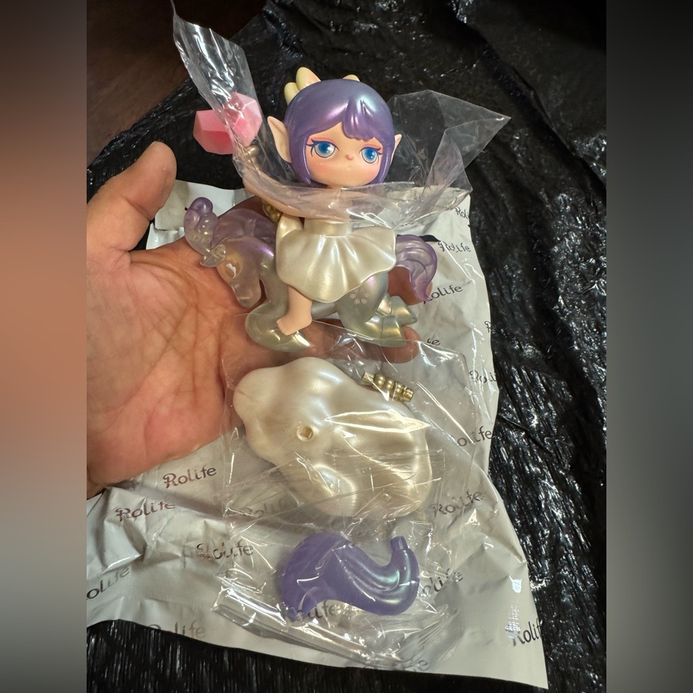 Rolife Purple and Cream Elf Figurine